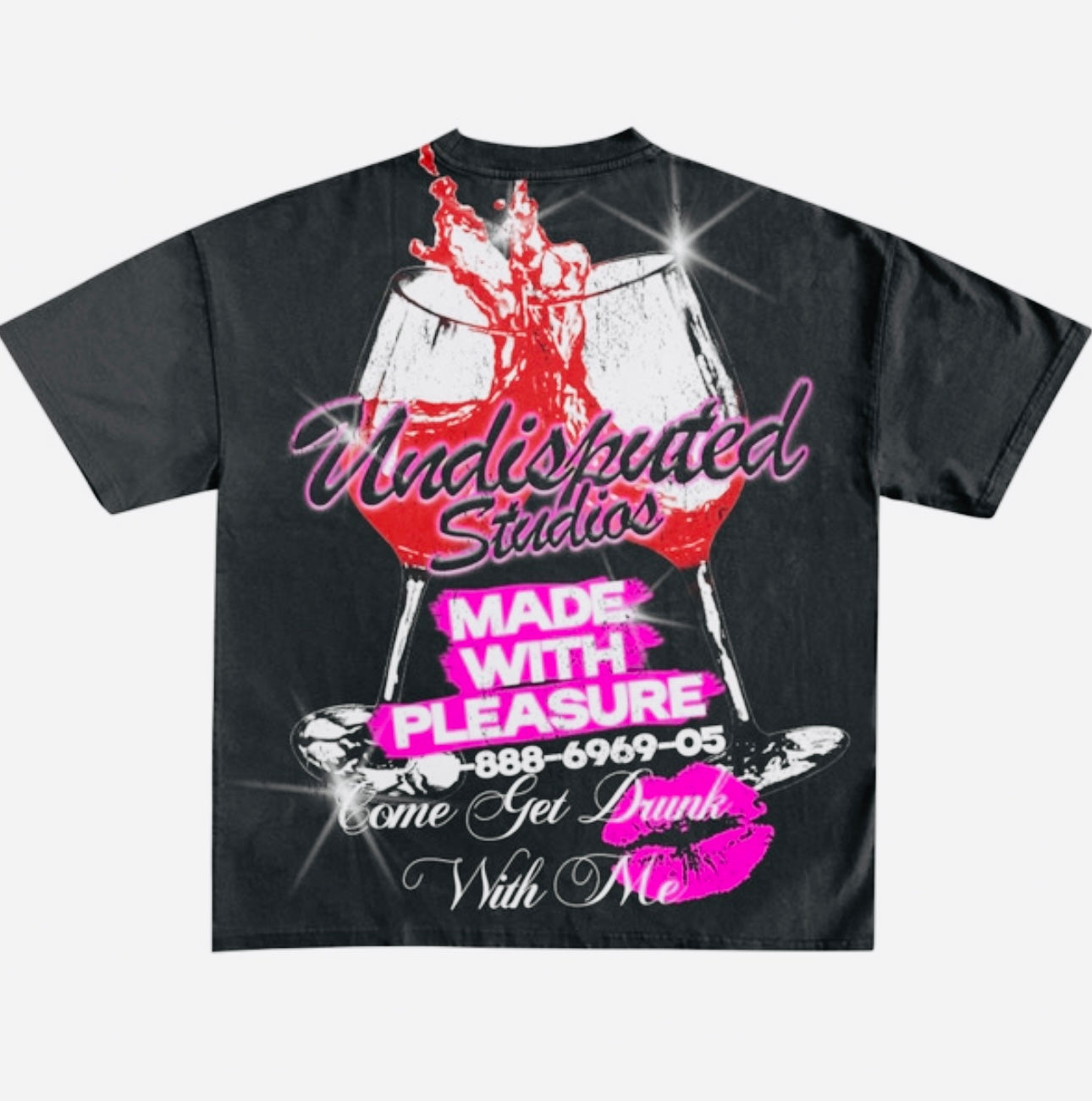 BLACK UNDSPTD PLEASURE TEE